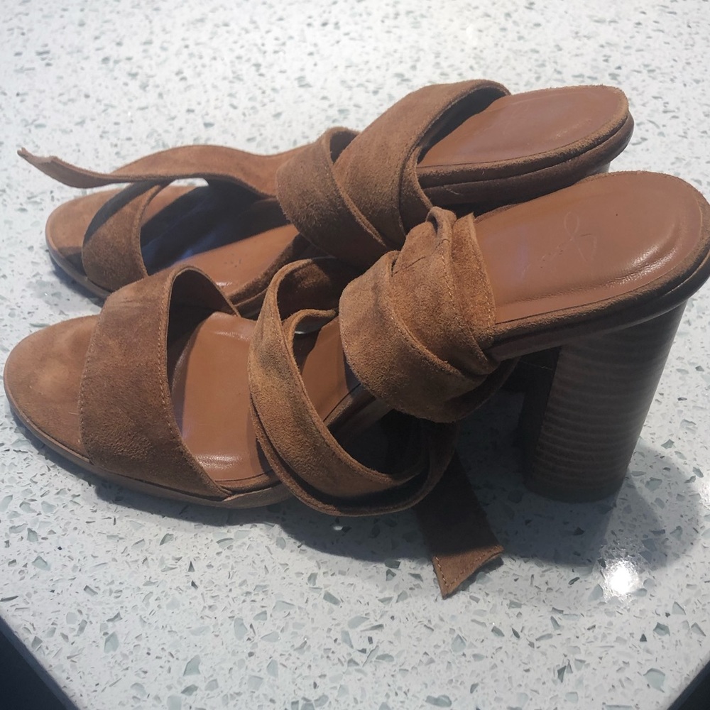 Joie Suede Tie Up Heels